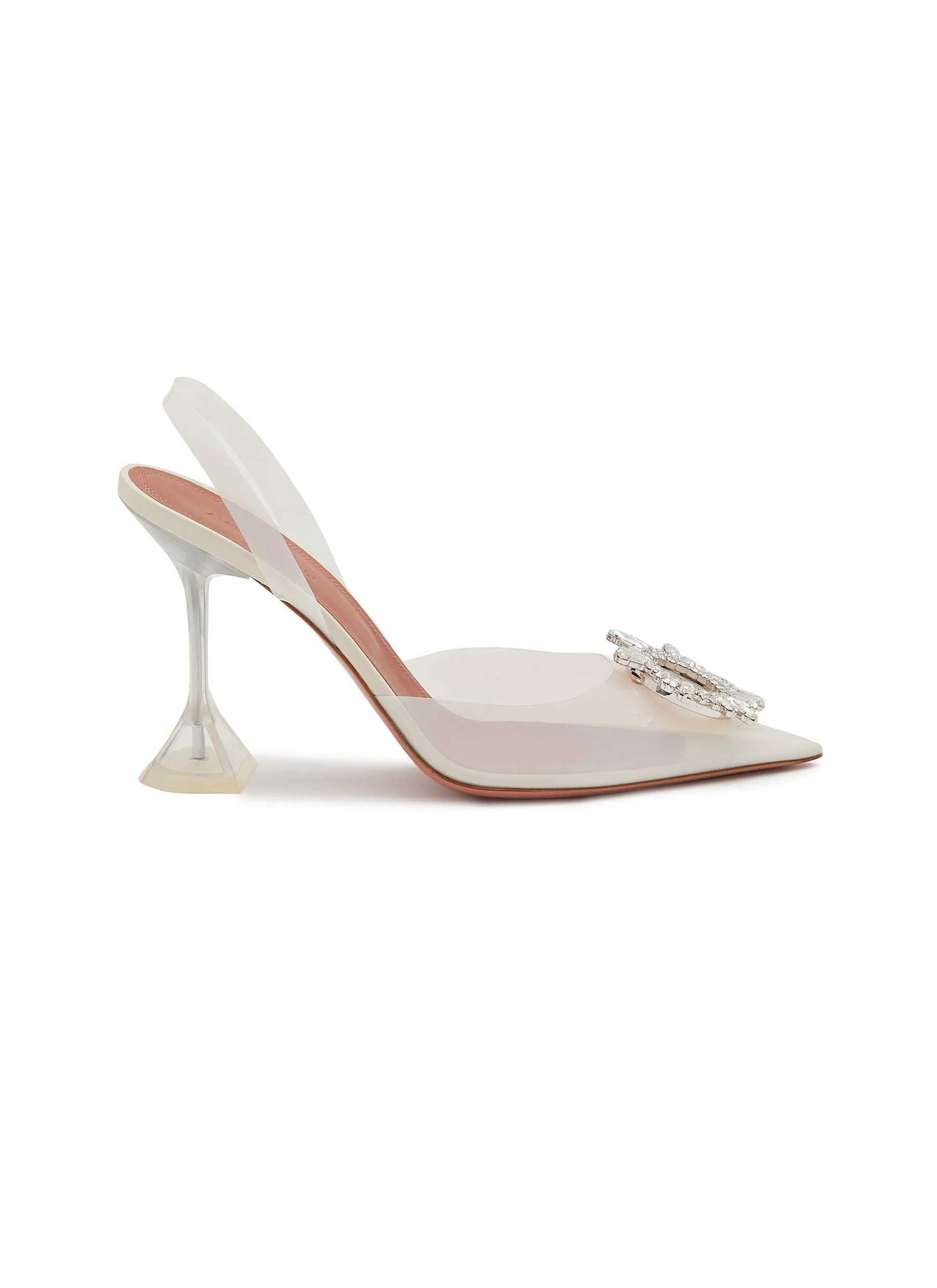 -----------AMINA MUADDI ---- ------------ ----Belgum 95 PVC Slingback Heels --