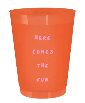 16oz Party Cups, Set of 8 - Here Comes The Fun