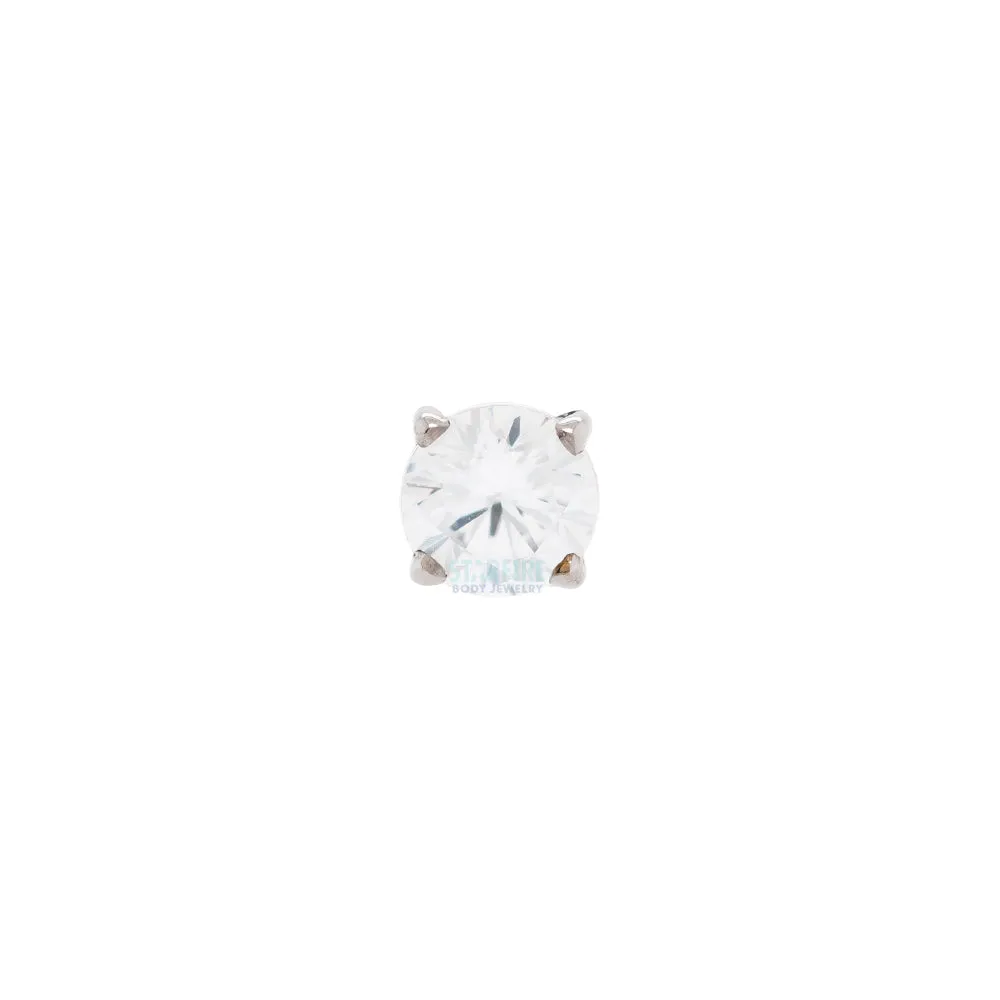 2mm Tiffany Prong-Set Brilliant-Cut Gem - on flatback