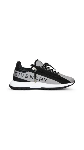 4G Synthetic Fiber Grey/Black Zip Sneakers