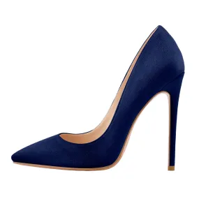 Blue Pointed Toe Stilettos in 8cm, 10cm, 12cm Heights