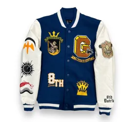 8ight Dstrkt Winter is Coming Dark Blue Varsity Jacket