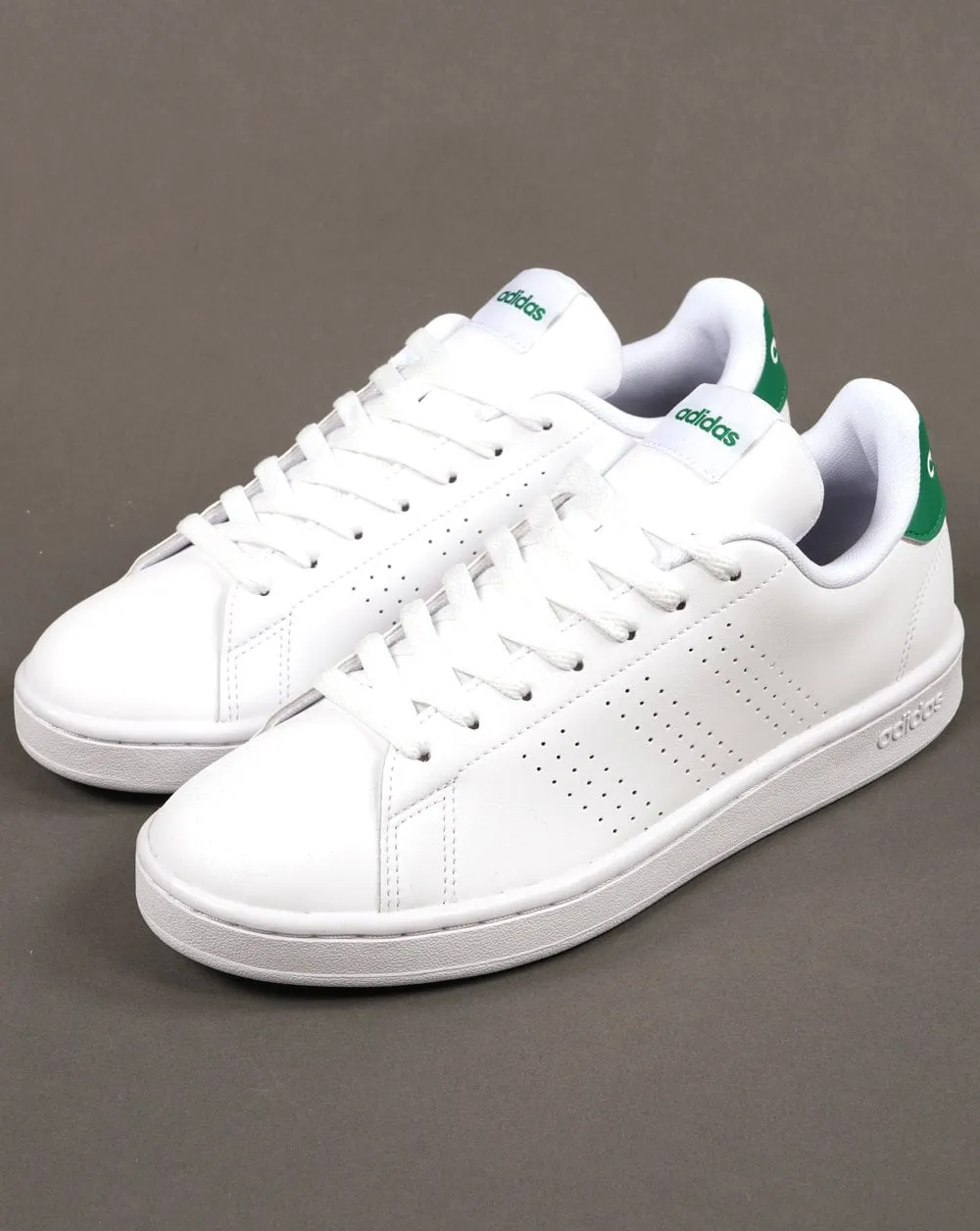 Adidas Advantage Trainers White Green