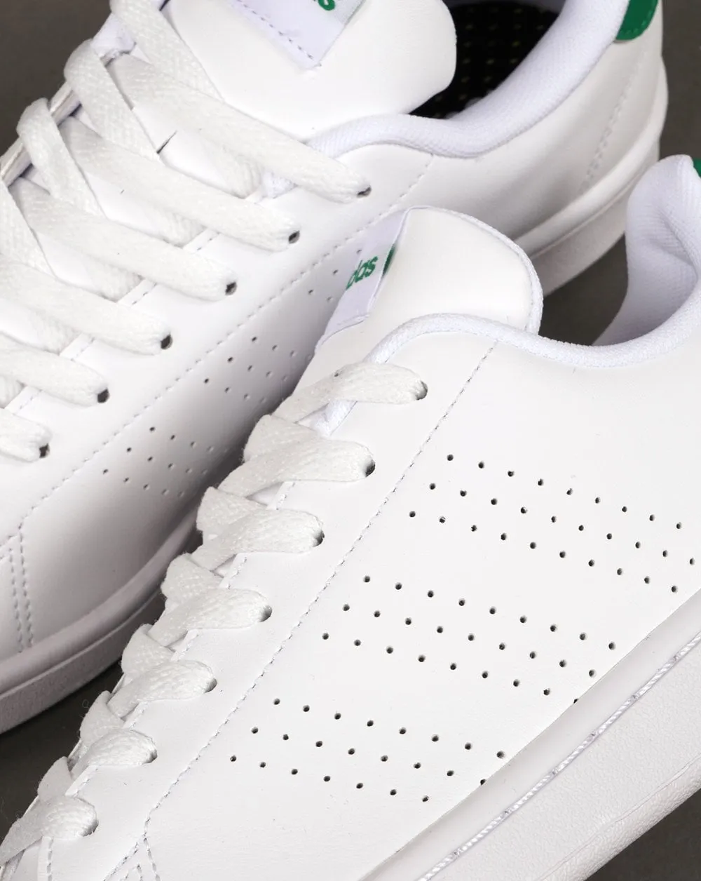 Adidas Advantage Trainers White Green