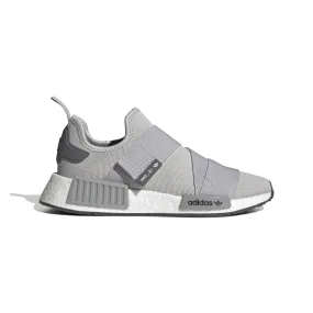 ADIDAS GW9470 NMD_R1 STRAP WMN'S (Medium)  Gray/White/Gray Stretch Knit Running Shoes