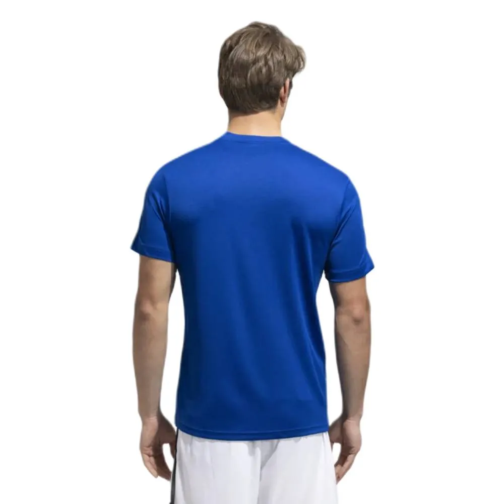 Adidas Men's Blue Beauty Classic 3 Stripes Tee