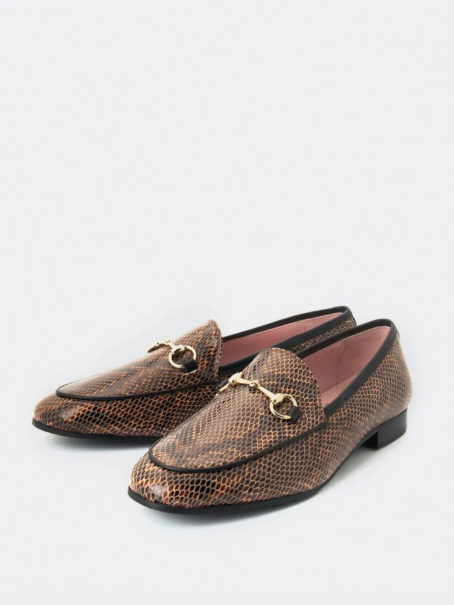 Amazonia leather macchiato color Genova moccasins.