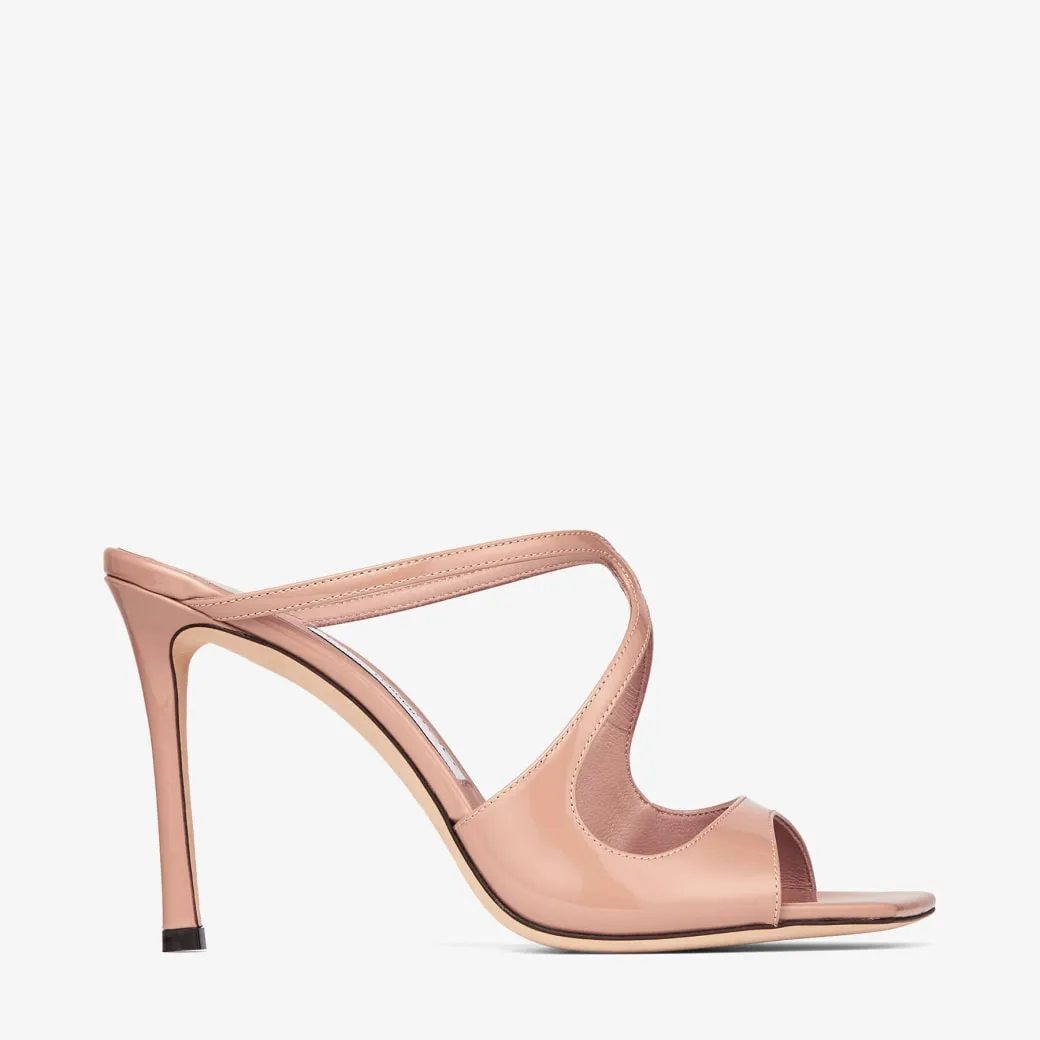 Anise 95 Ballet Pink Patent Leather Mules