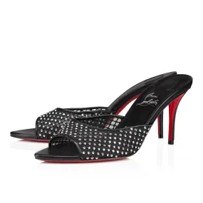 Apostropha Mule Mesh Strass 80 mm Mules - Mesh, nappa leather and strass - Black - Women