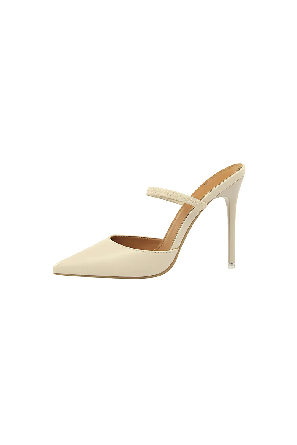 Apricot Stiletto Pointy Heels