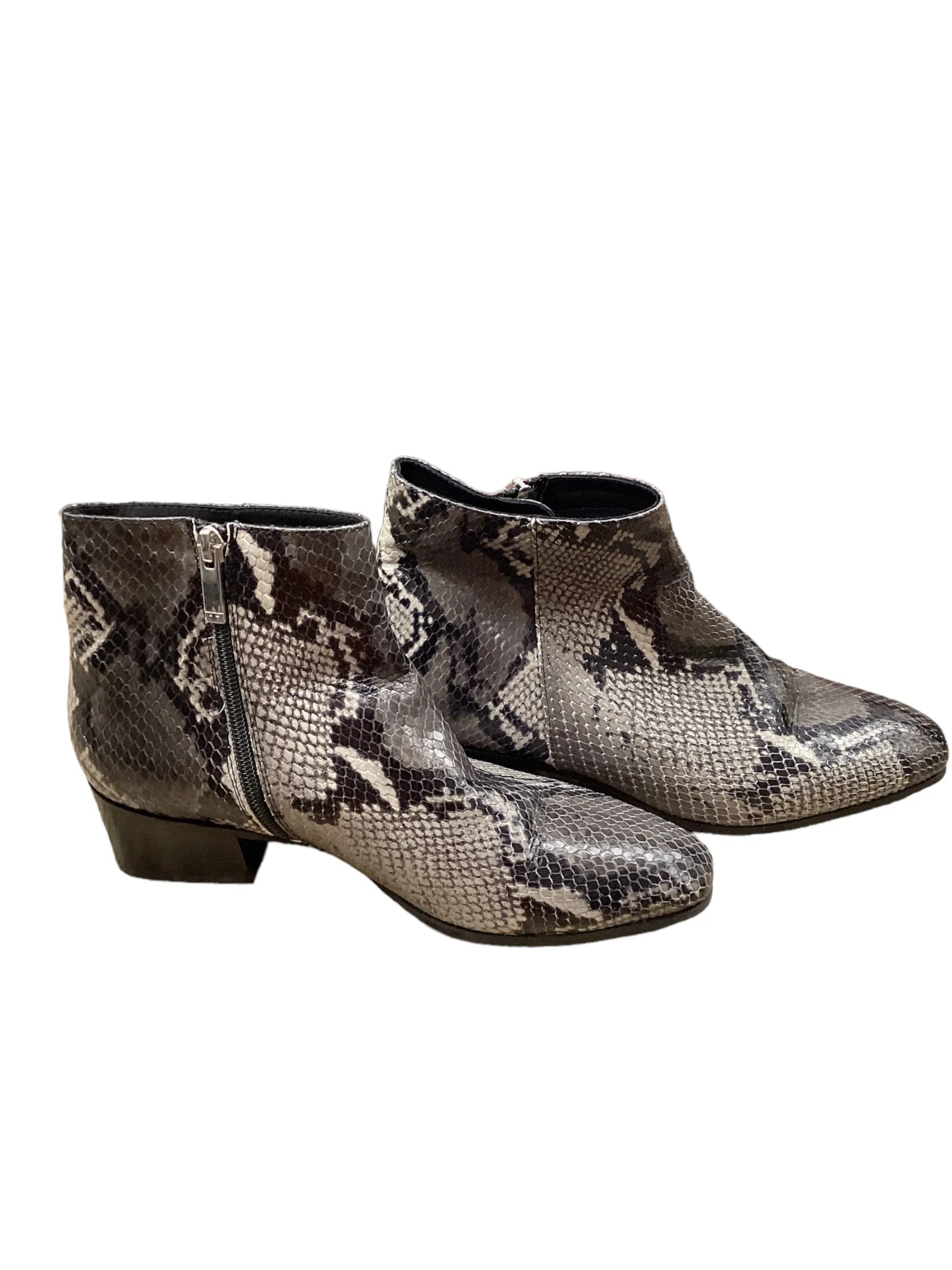 Aquatalia Animal Print Ankle Heel Boots - Size 9.5