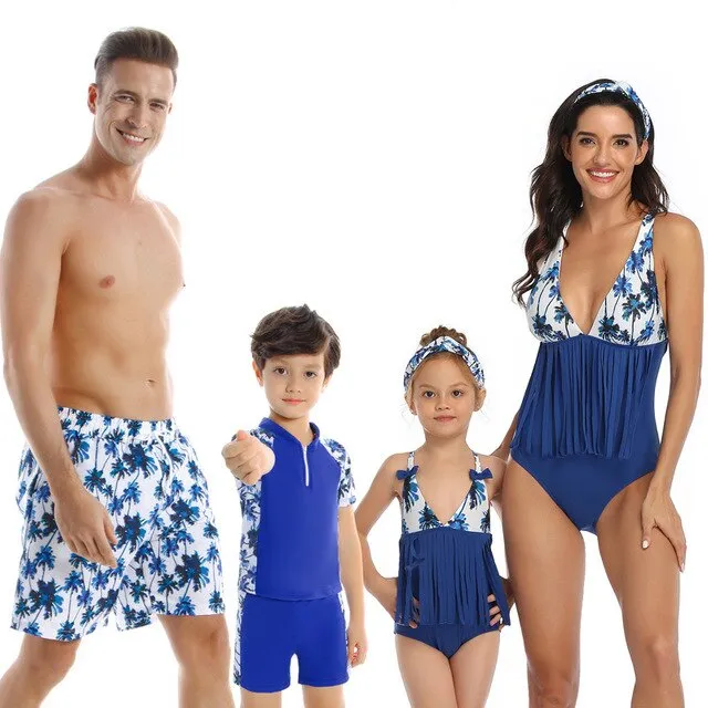 AshoreShop Family Swimwear Matching Mother Daughter Father Son