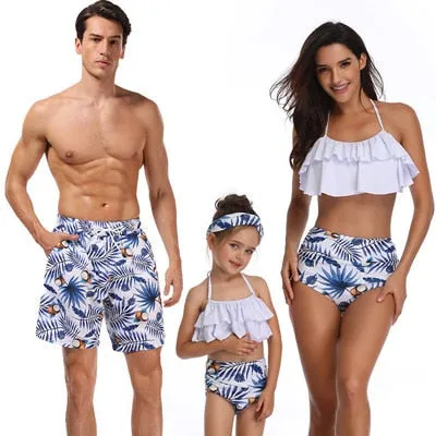 AshoreShop Family Swimwear Matching Mother Daughter Father Son