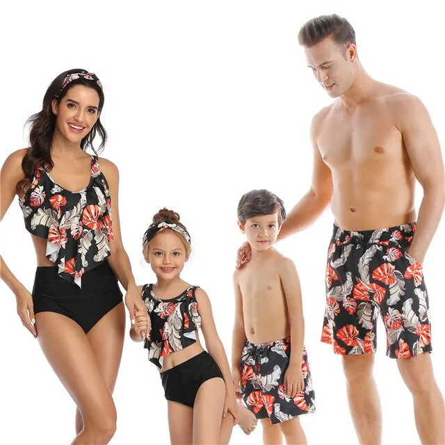 AshoreShop Family Swimwear Matching Mother Daughter Father Son