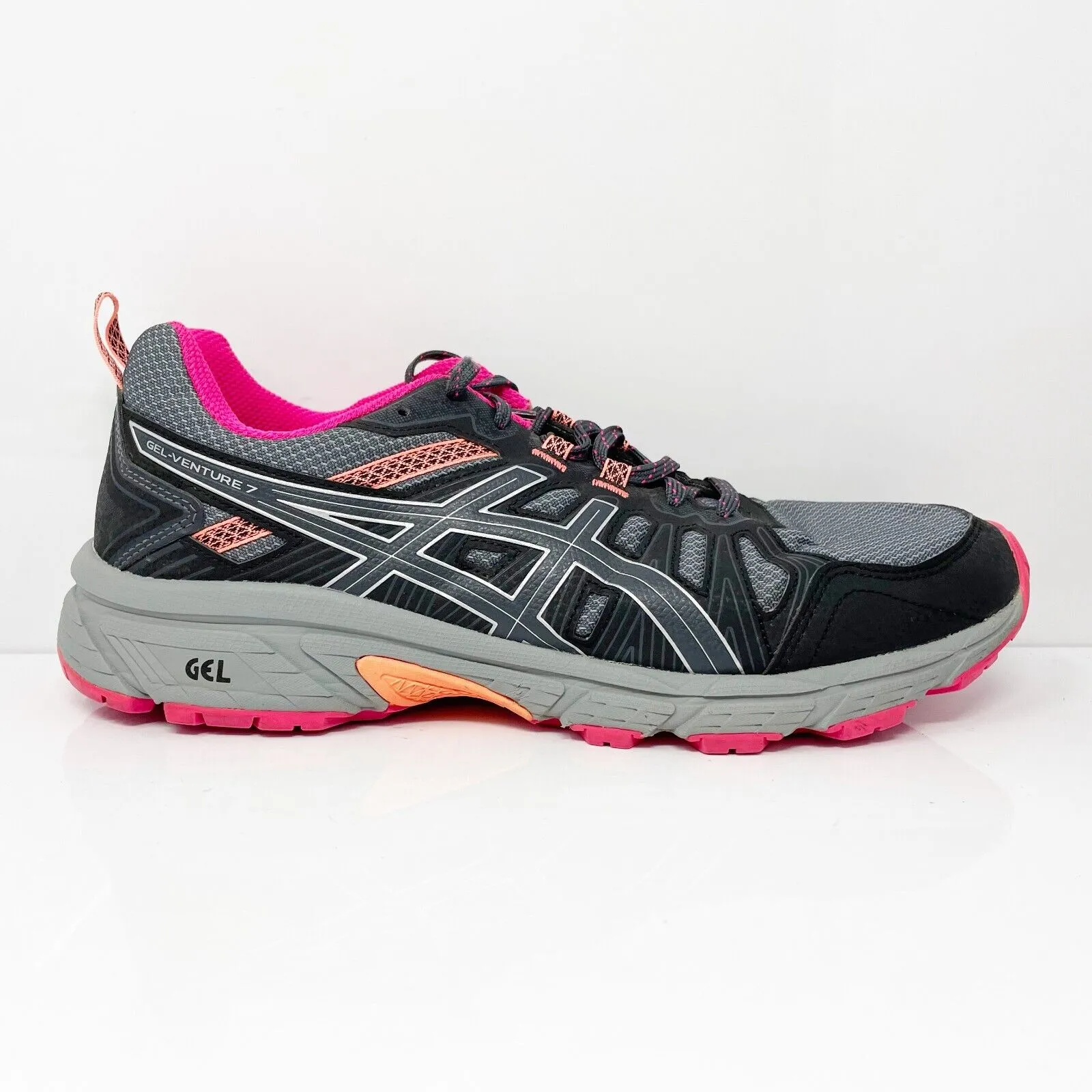 Asics Womens Gel Venture 7 1012A477 Gray Running Shoes Sneakers Size 11 W