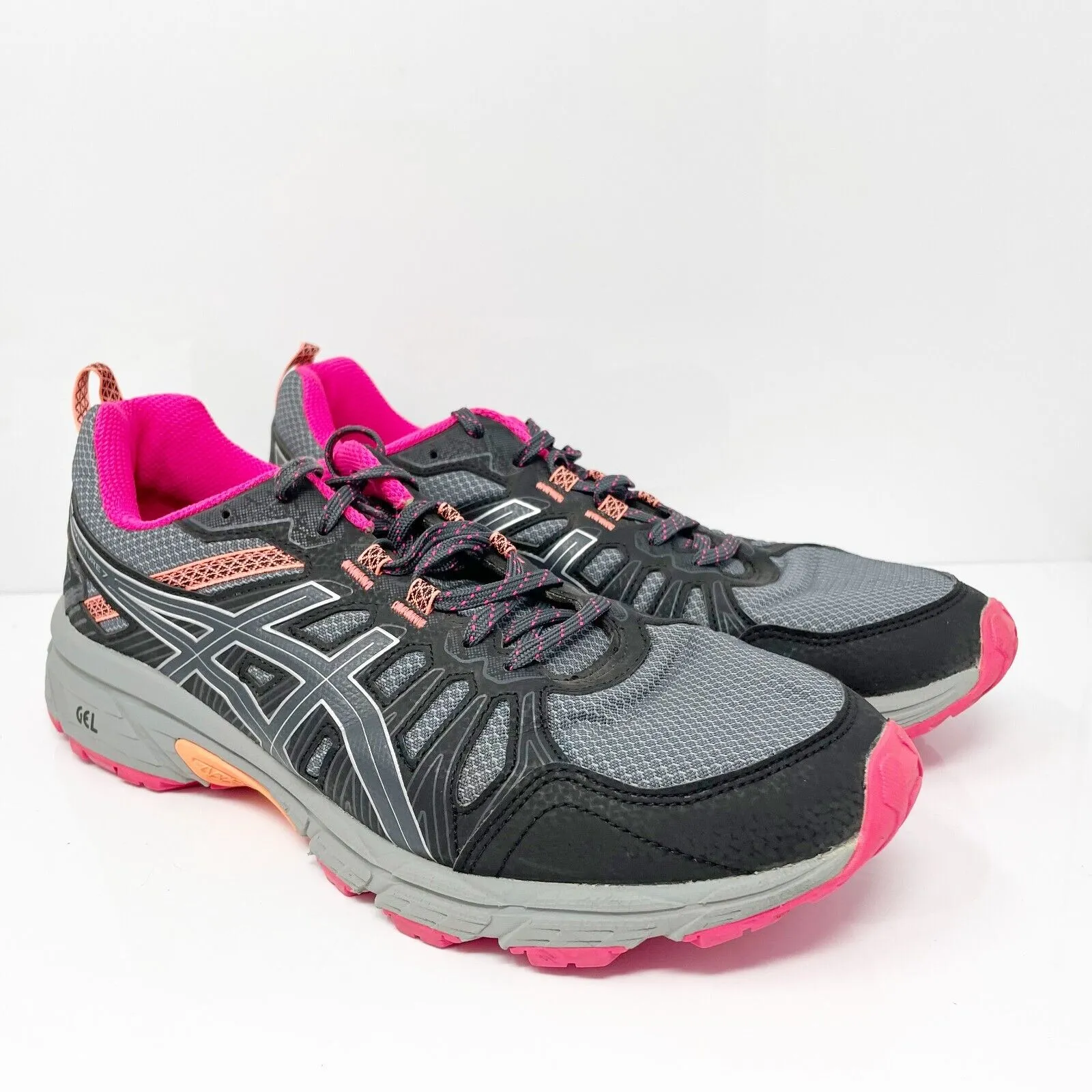 Asics Womens Gel Venture 7 1012A477 Gray Running Shoes Sneakers Size 11 W