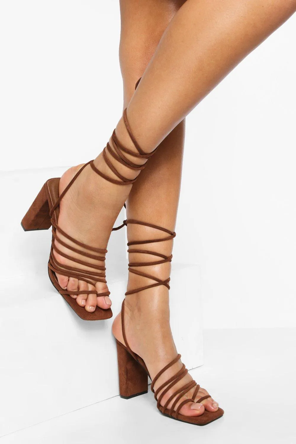 Asymmetric Strappy Detail Flat Heels