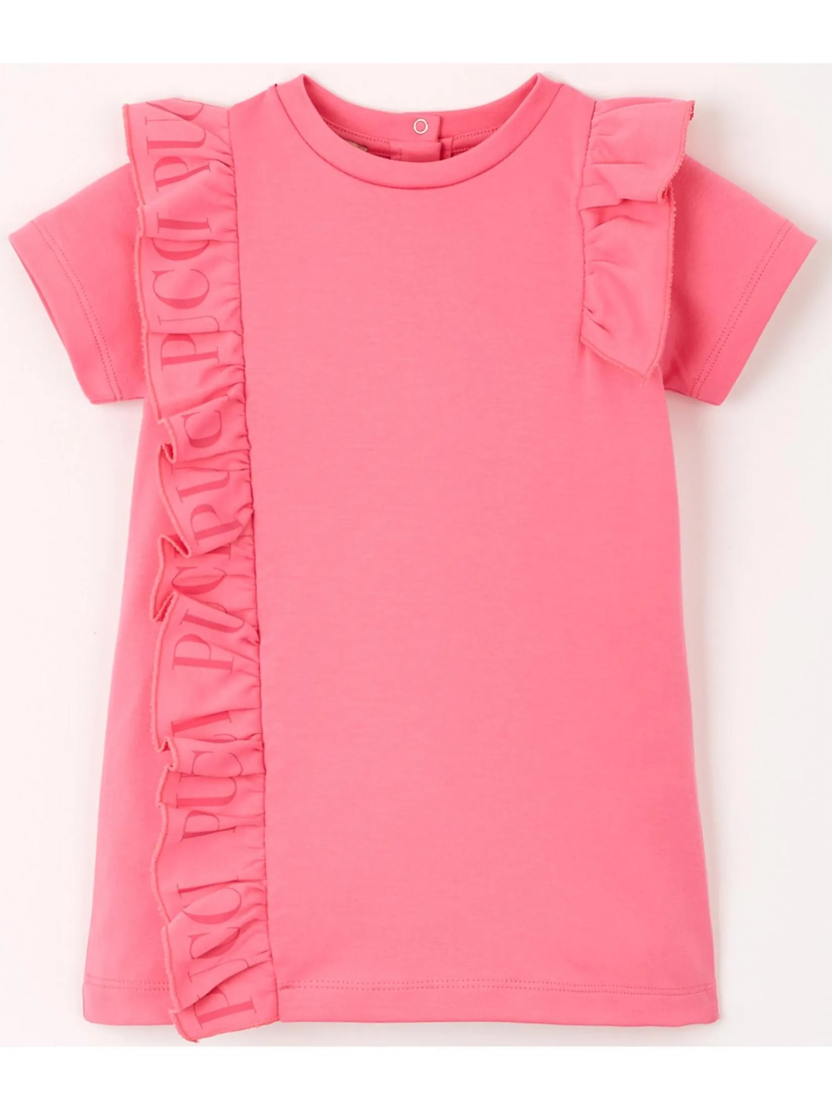 Baby Emilio Pucci Baby Girl Frill Detail Dress in Pink