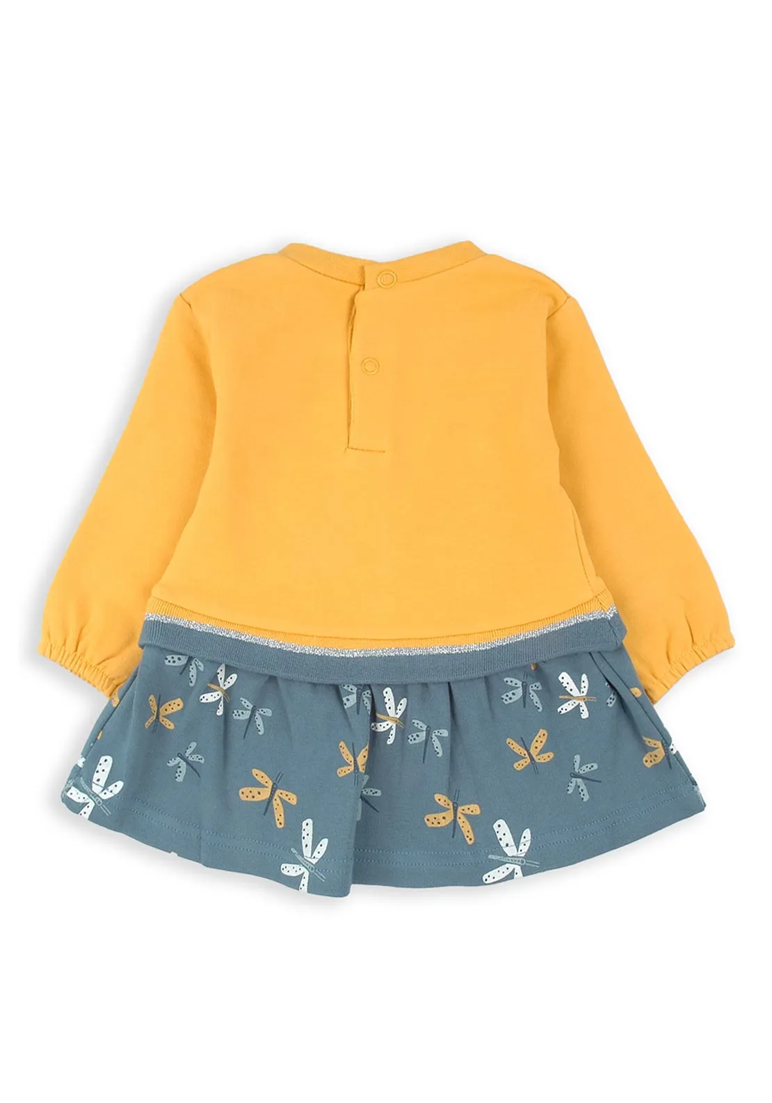 Babybol Baby Girl Butterfly Sweater Dress, Yellow