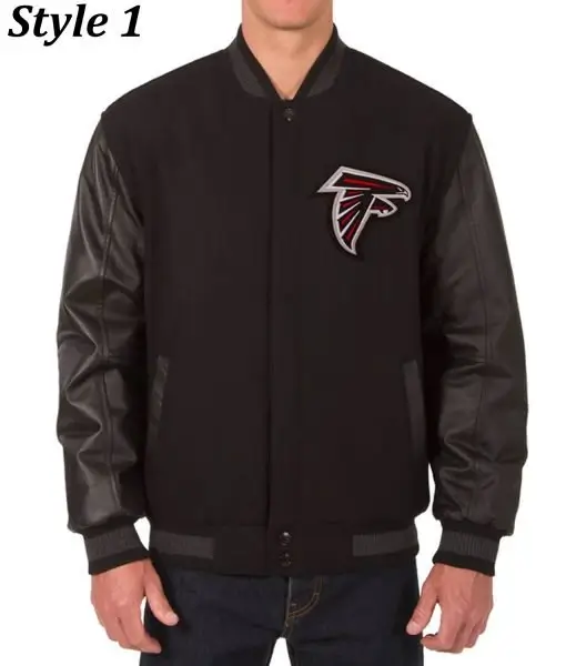 Atlanta Falcons Black Varsity Jacket