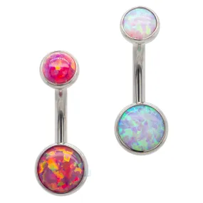 Ball-Set Opal Navel Curve