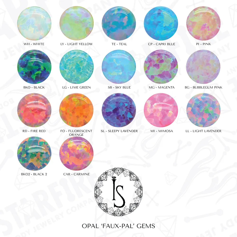 Ball-Set Opal Navel Curve