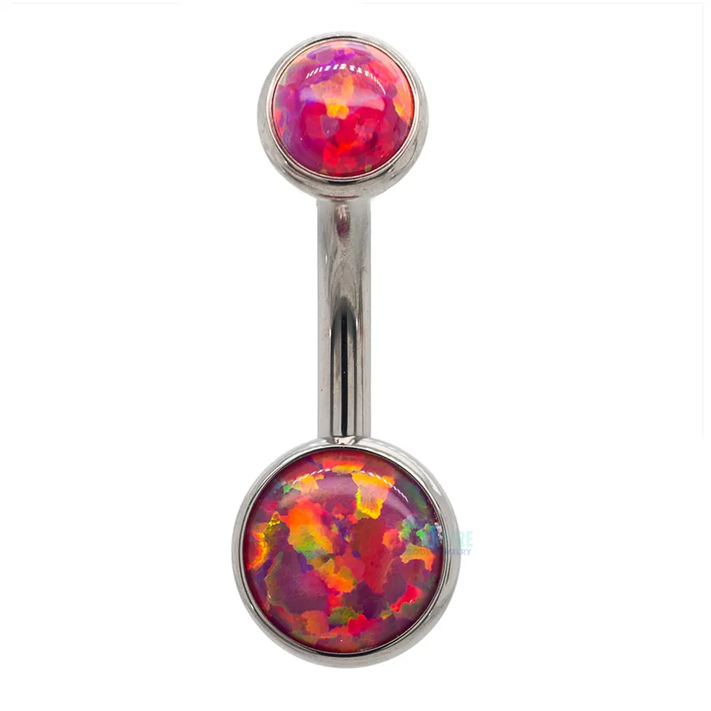 Ball-Set Opal Navel Curve