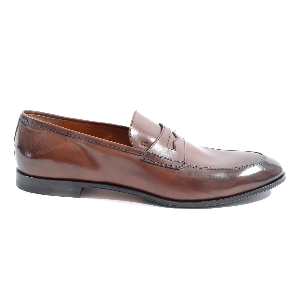 Bally Mens Slip on Smart Shoes in Brown