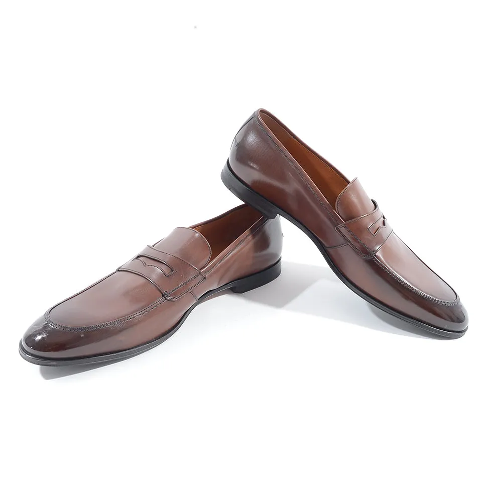 Bally Mens Slip on Smart Shoes in Brown