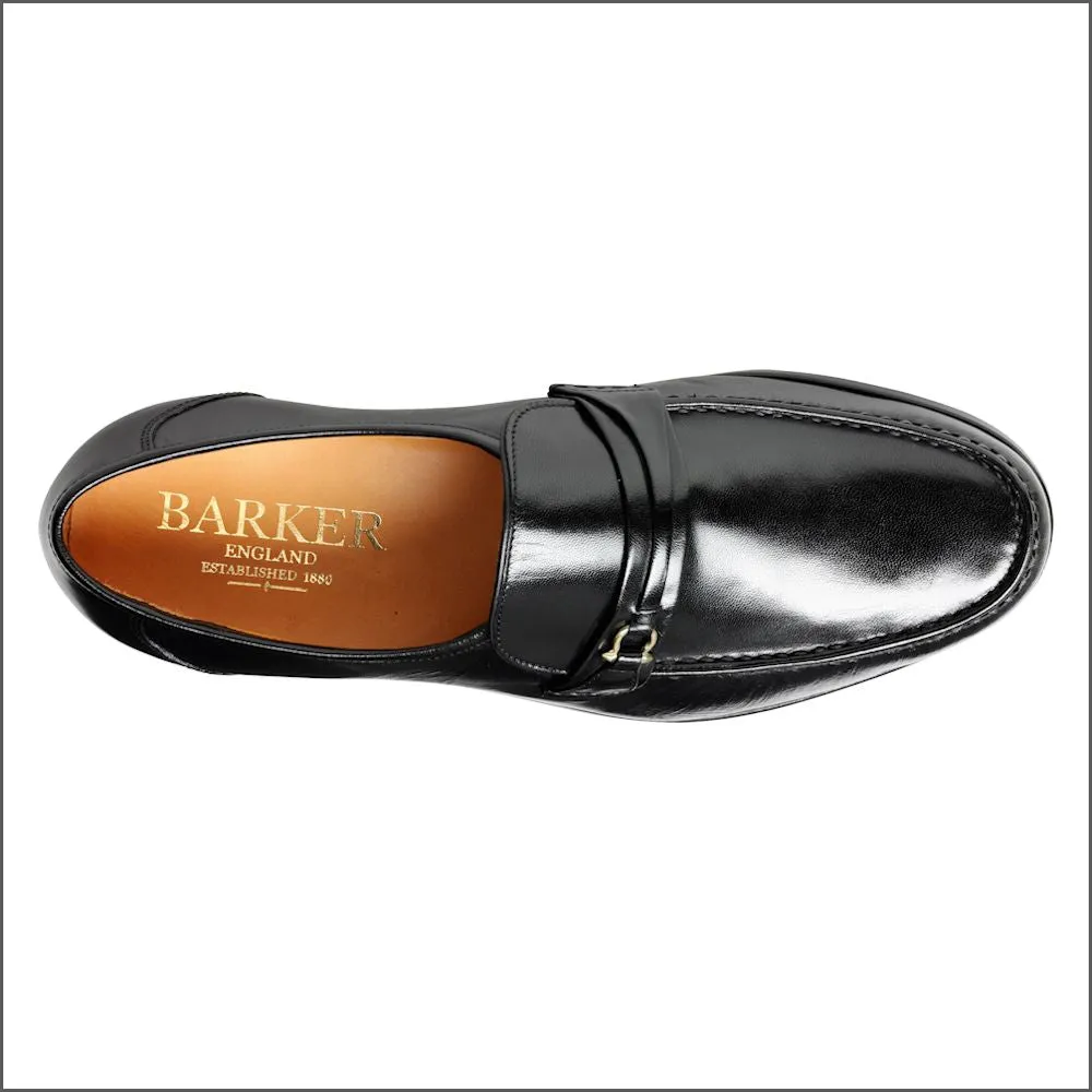 Barker Wade - Black Kid  Hi-Shine Mocassin*