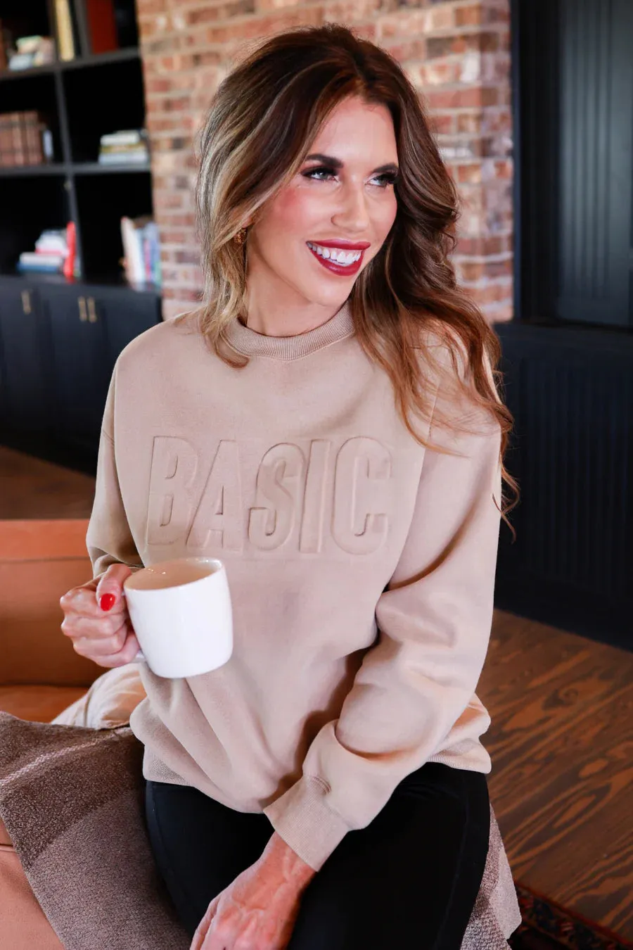 Basic Embossed Sweatshirt