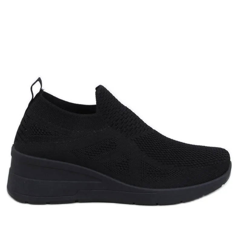 Bayol Black sock wedge sneakers