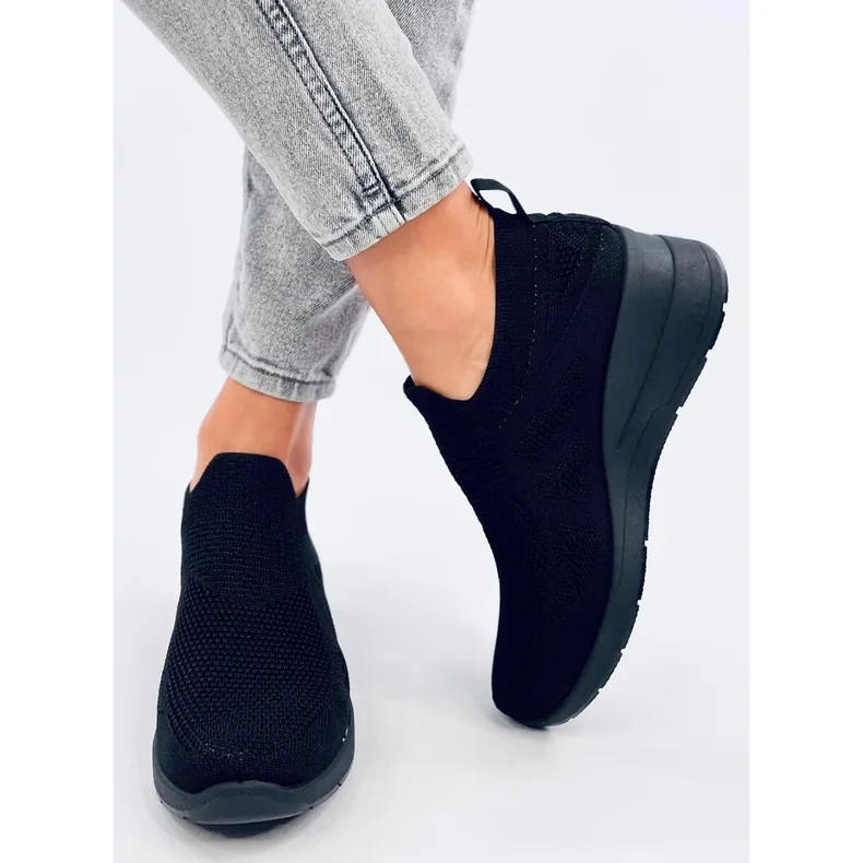 Bayol Black sock wedge sneakers