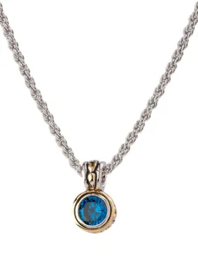 Beijos 7mm Cubic Zirconia Bezel Set Pendant Necklace by John Medeiros