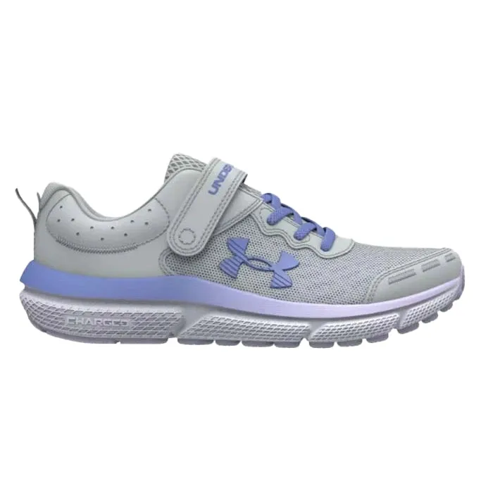 Big Girl Under Armour Assert 10 AC in Mod Gray/Nebula Purple/Baja Blue