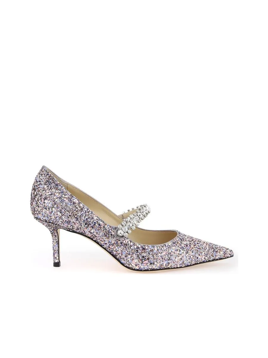 Bing  Glitter Pumps With Crystals