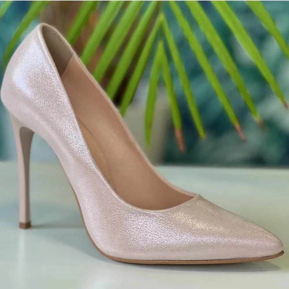 Bioeco by Arka Pale Blush Metallic Court Heels