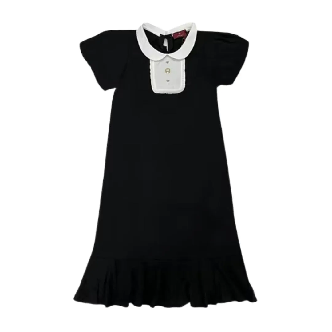 Black Aigner dress with logo