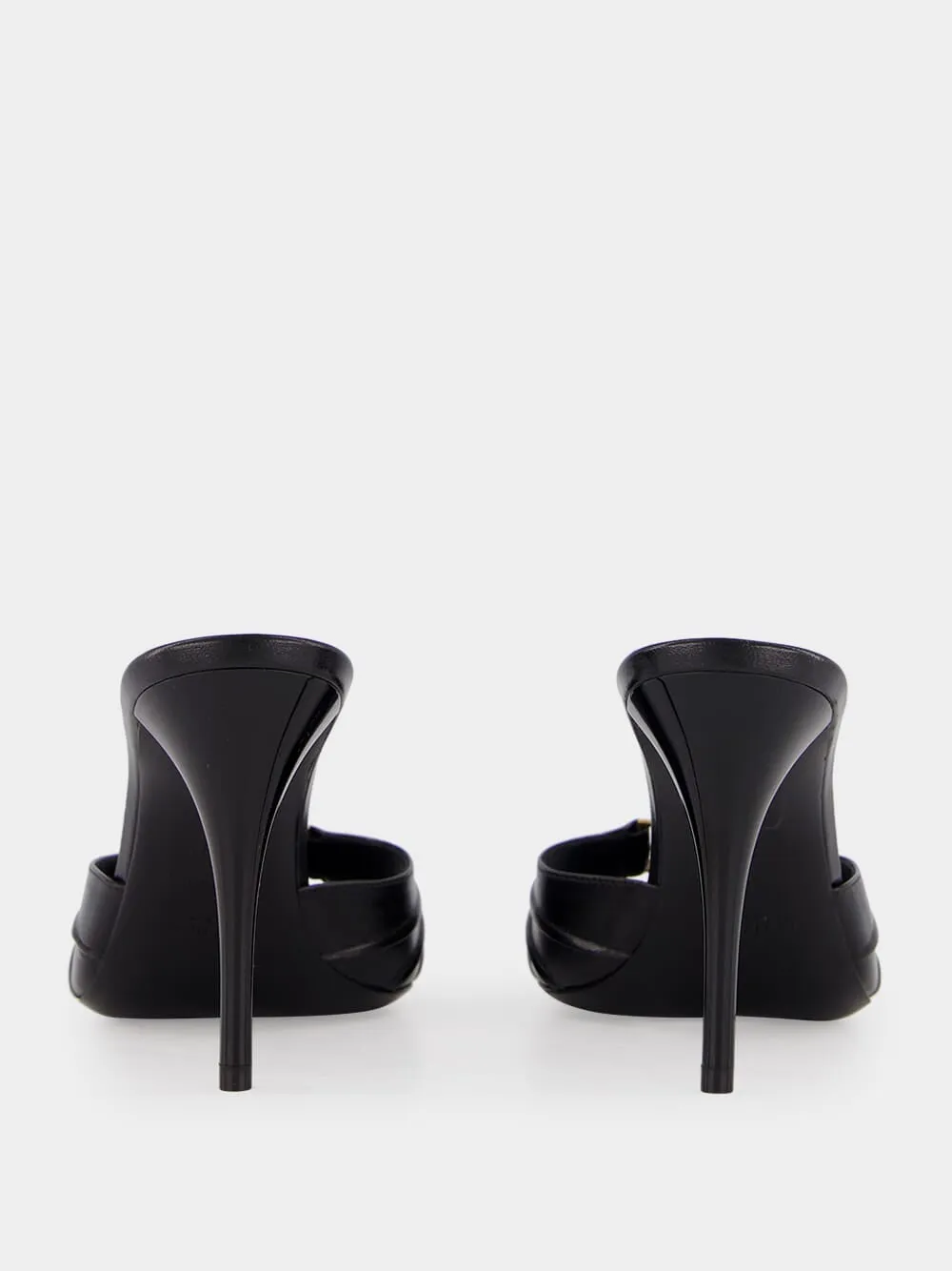 Black Babylone Open Toe Mules