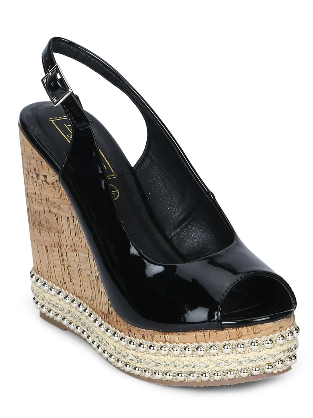 Black Back Strap Wedges