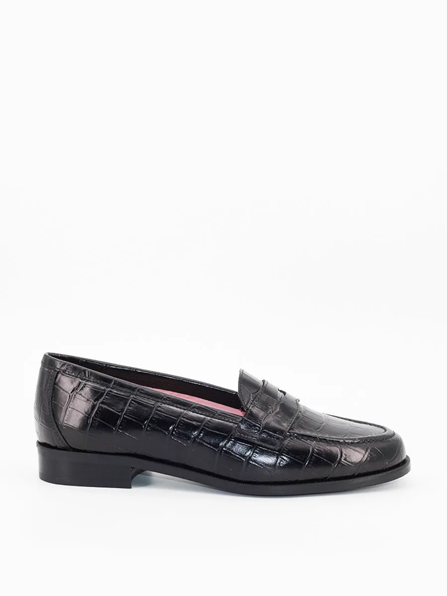 Black Coco Leather Mallorca Loafers