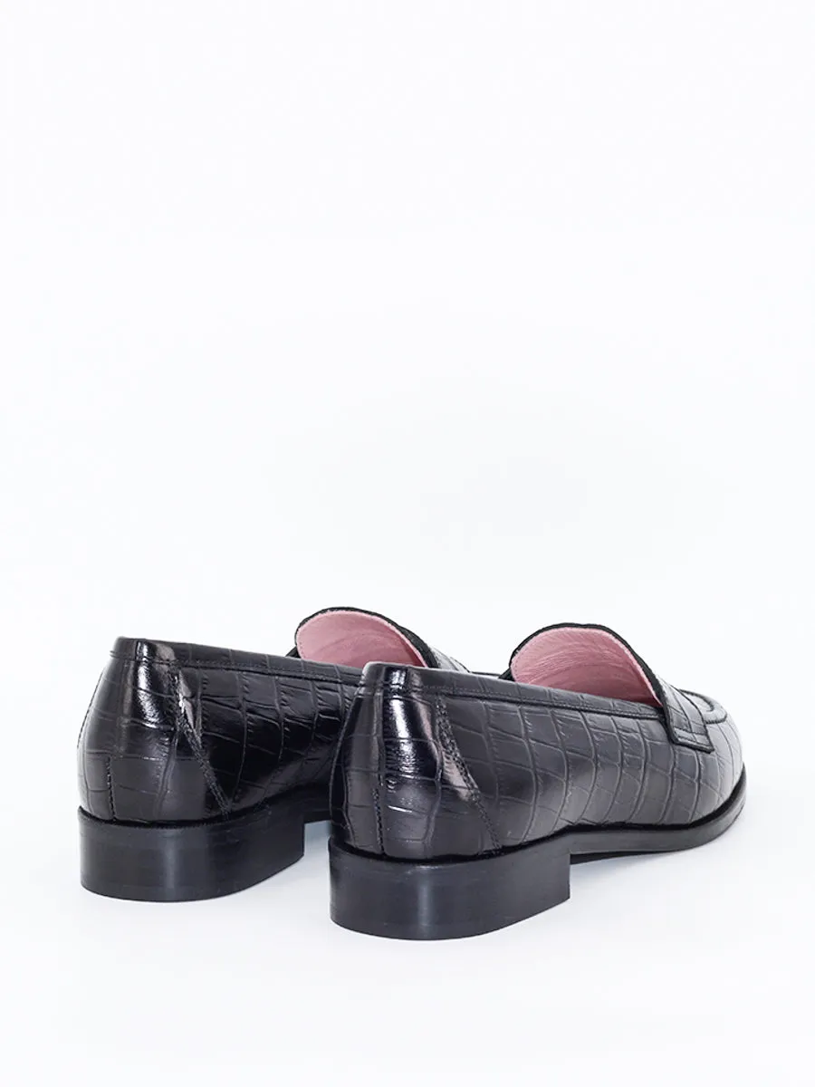 Black Coco Leather Mallorca Loafers