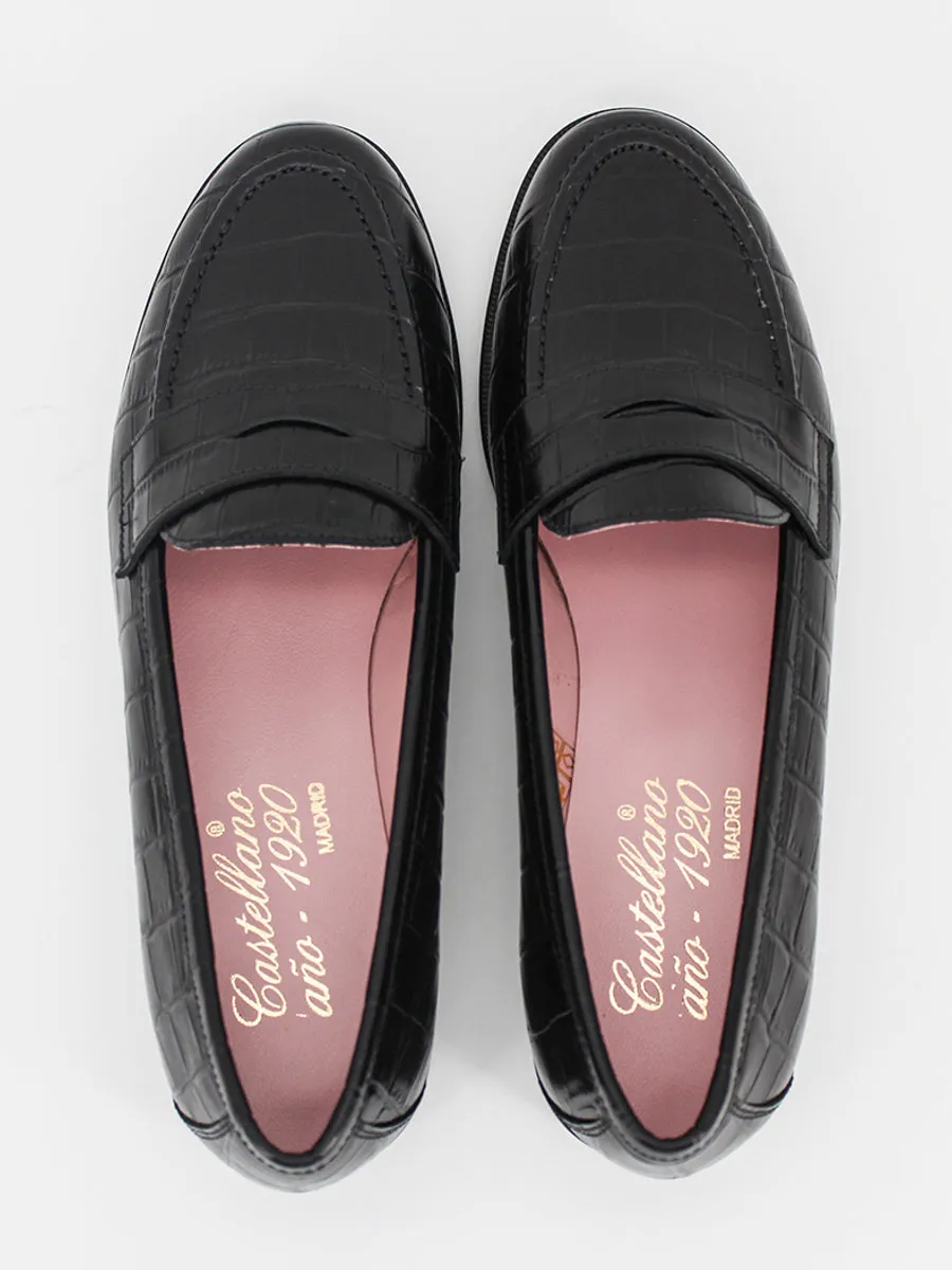 Black Coco Leather Mallorca Loafers