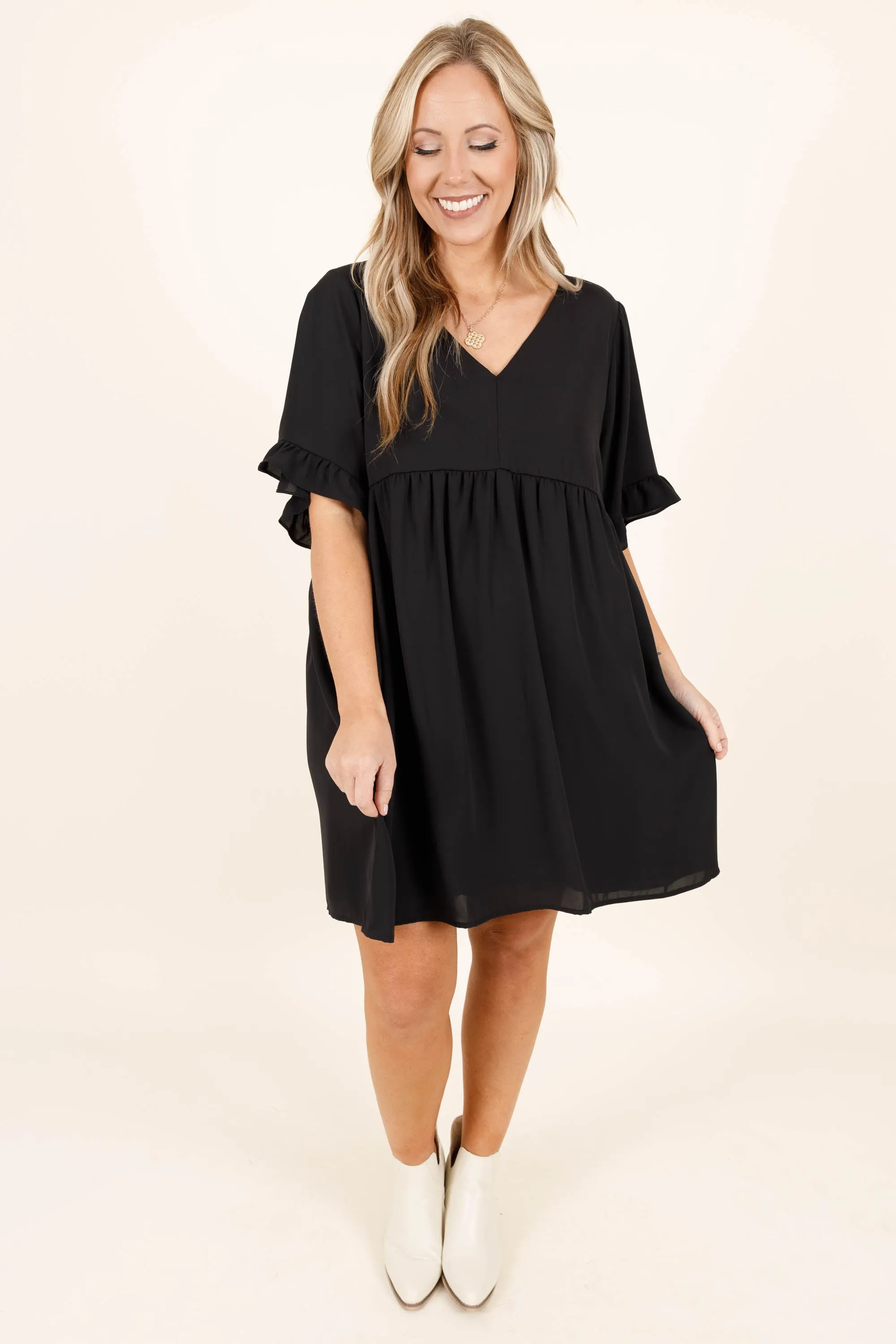 Black Flowy Dress - Shop Now