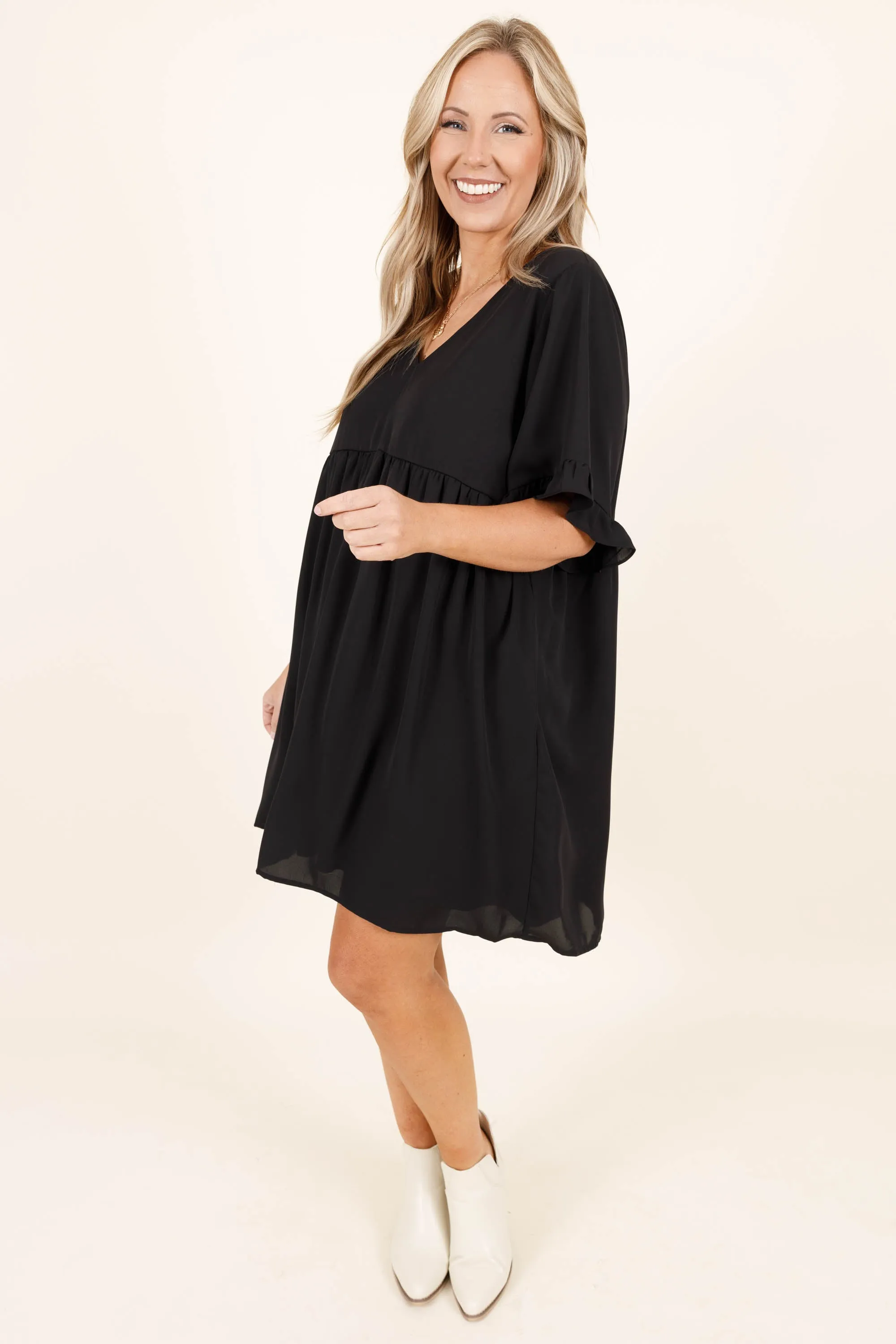 Black Flowy Dress - Shop Now