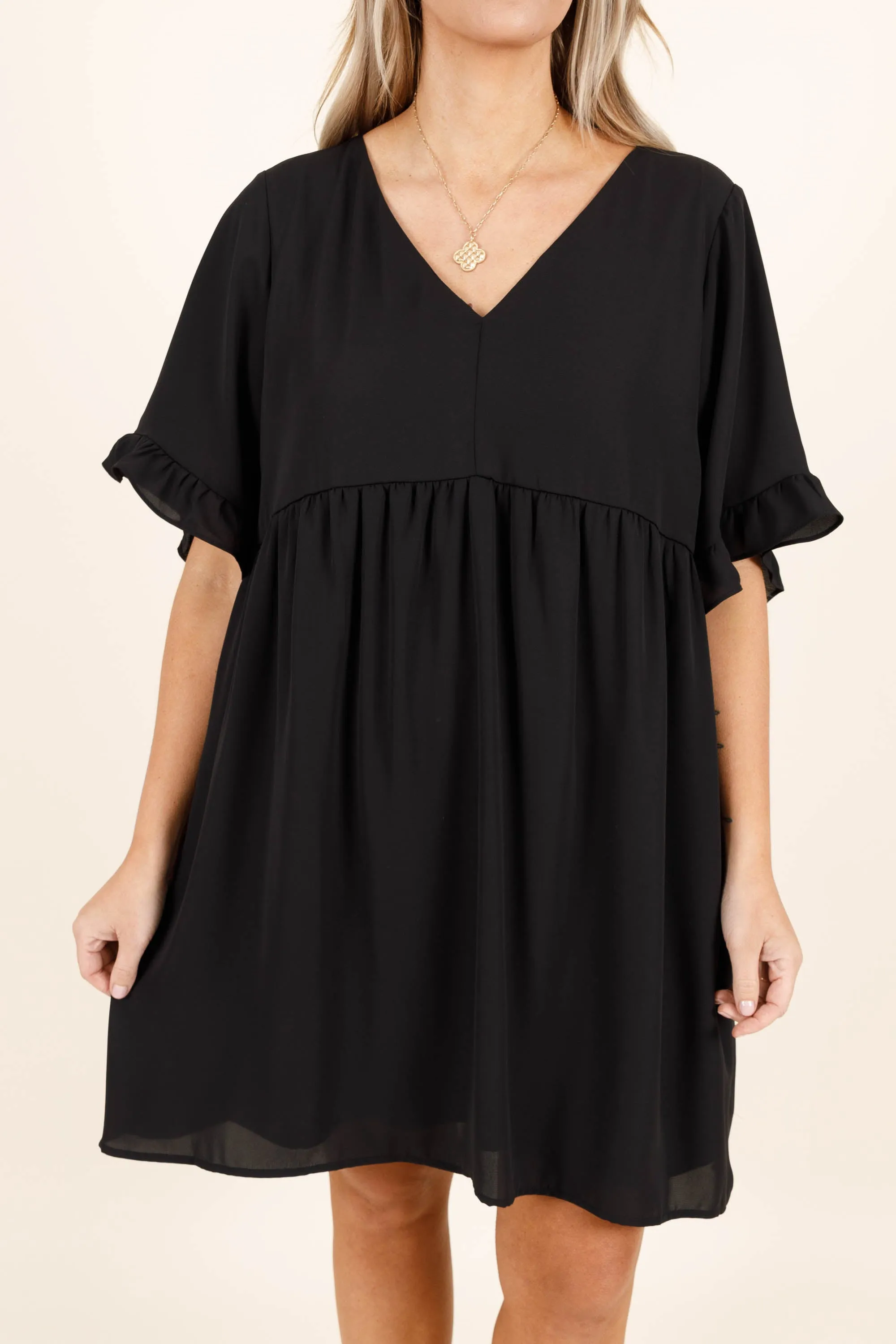 Black Flowy Dress - Shop Now