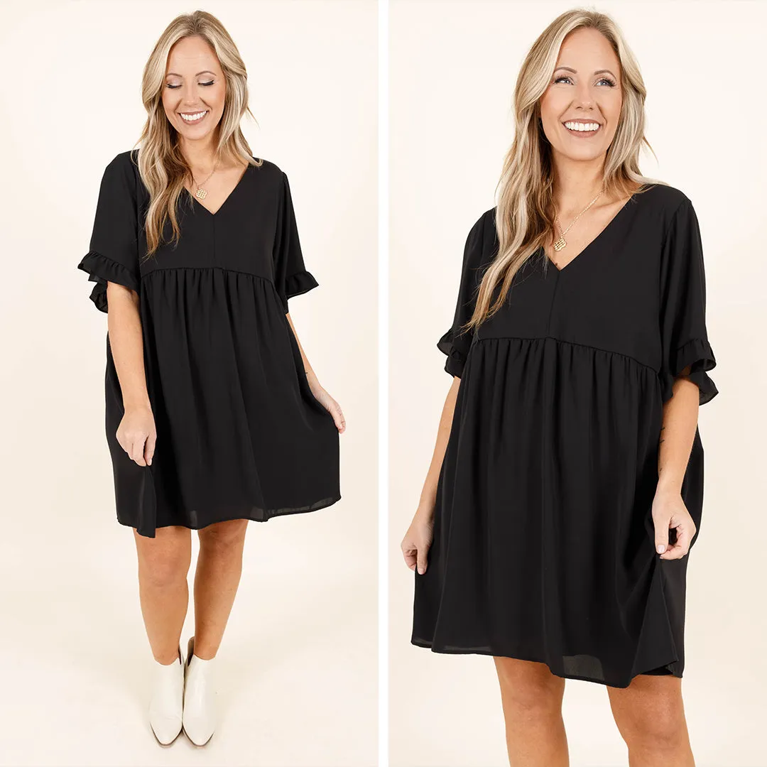 Black Flowy Dress - Shop Now