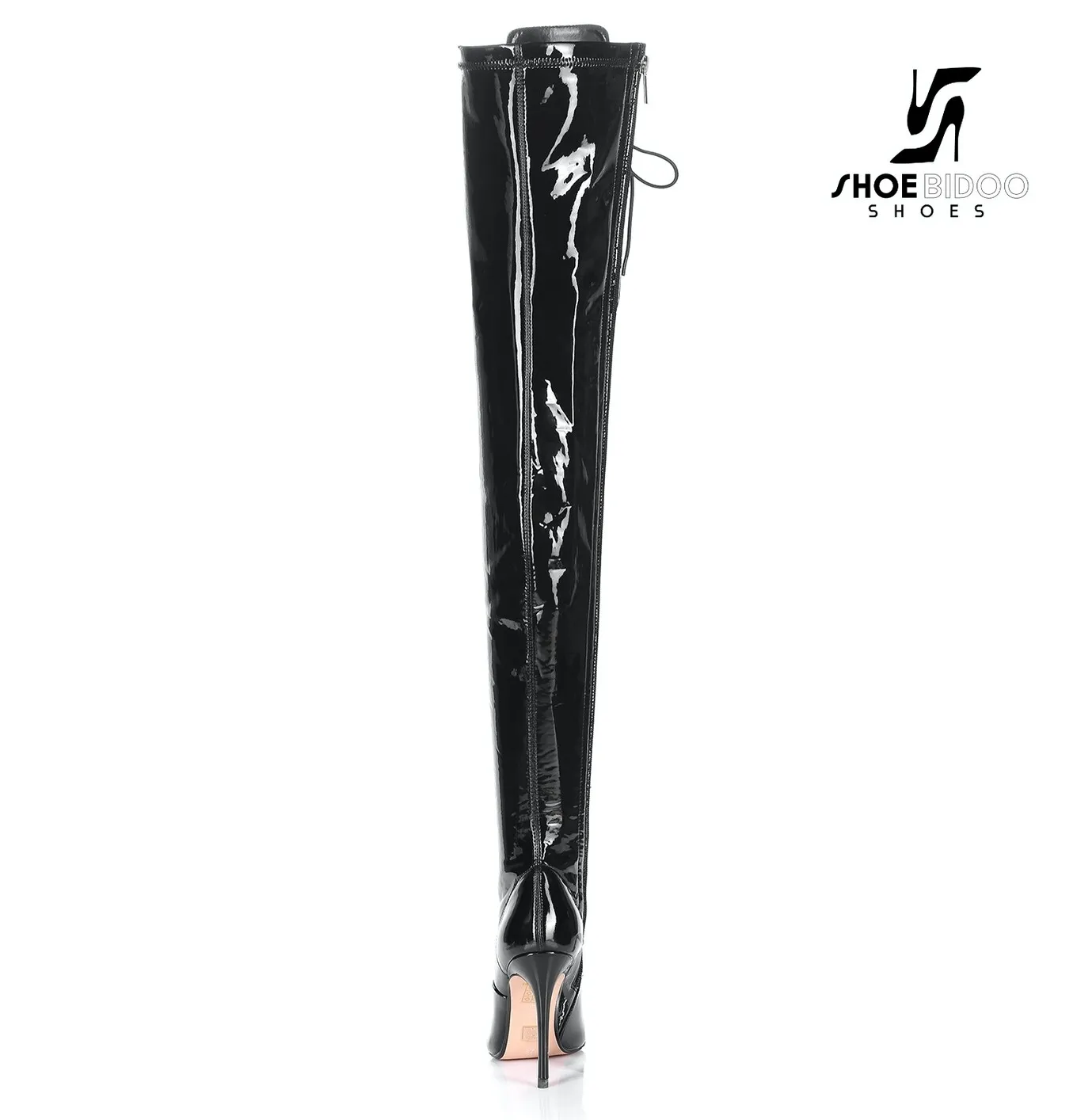 Black Giaro fully laced designer boots "VERUSKA" thigh high