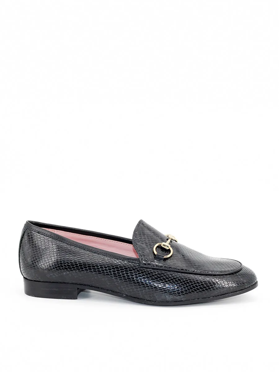 Black leather Amazonia Genova moccasins