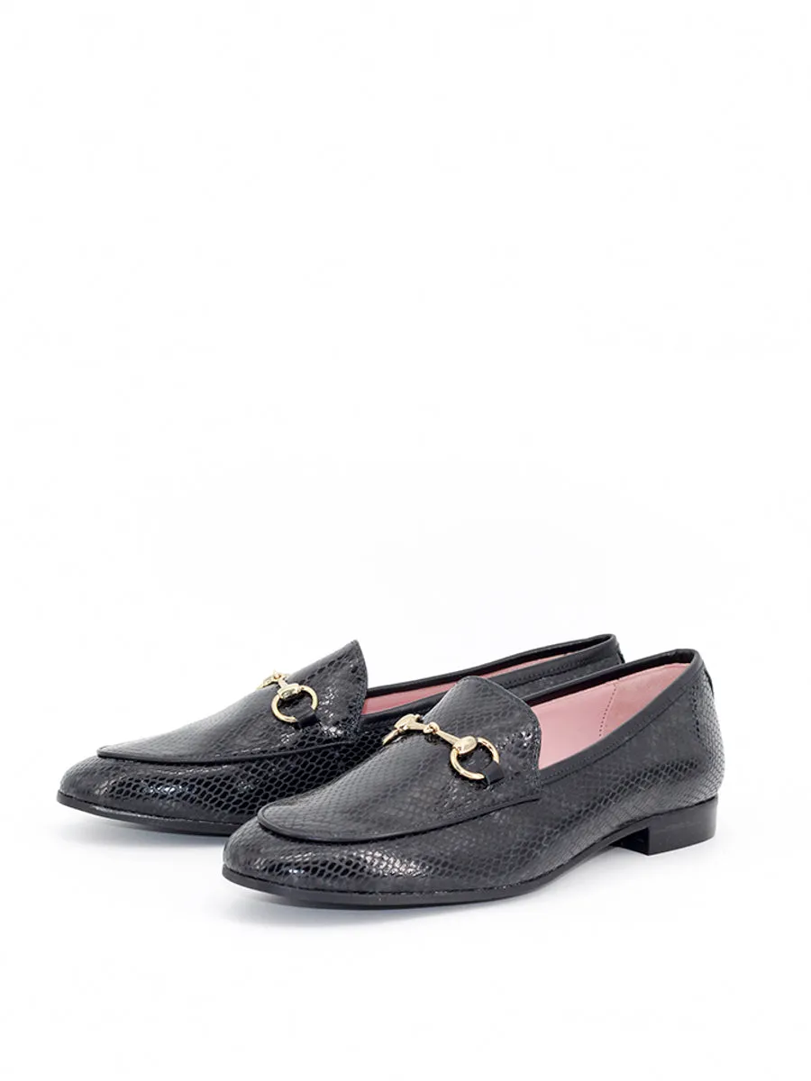 Black leather Amazonia Genova moccasins